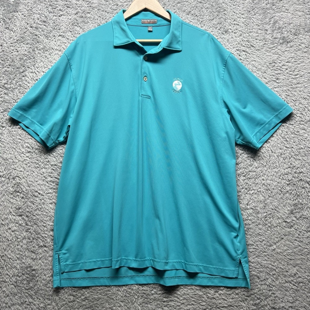 Peter Millar Polo Shift Mens XL Turquoise Summer Comfort Pable Creek Golf Preppy
